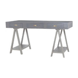 Dimond Home Huffman 3-Drawer Wood Desk (Gray)