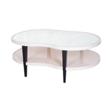 Dimond Home Tuxedo Solid Wood & Mirror Coffee Table (White & Black)