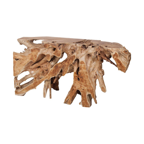 Teak Root Natural Vintage Carved Console Table Desk