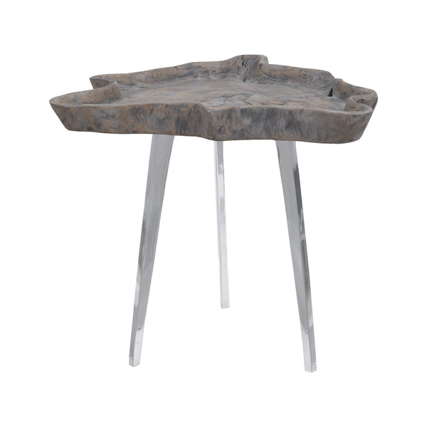Dimond Home Jambi Wood & Metal Accent Table (Gray)
