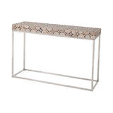 Sterling Terrene Wood & Metal Console Table (Natural Woodtone & Silver)
