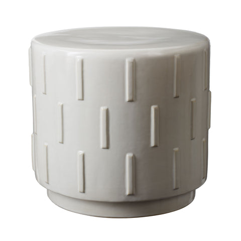 Dimond Home Tread Wide Stoneware Stool (White)