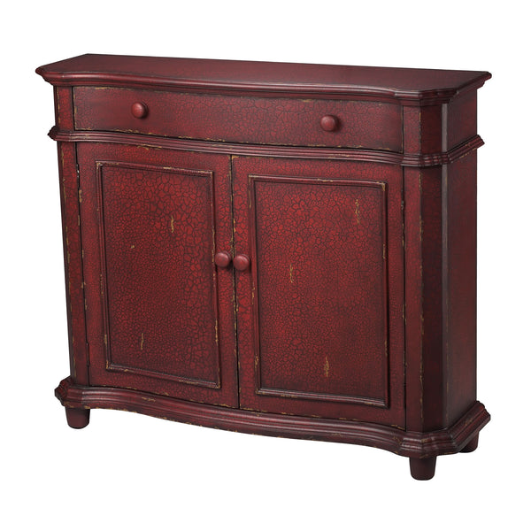 Forest Knolls Distressed Red Vintage Dresser Credenza Cabinet