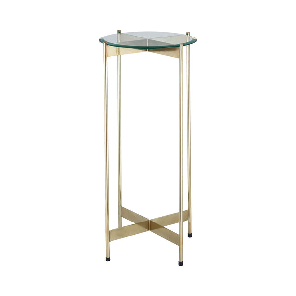 Dimond Home 1 Wall Street Metal & Glass Accent Table (Gold & Clear Top)