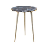 Dimond Home Knossos Metal & Stone Side Table (Gold & Black)
