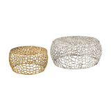 Dimond Home Free Form Metal Nesting Tables – Set of 2 (Silver & Gold)