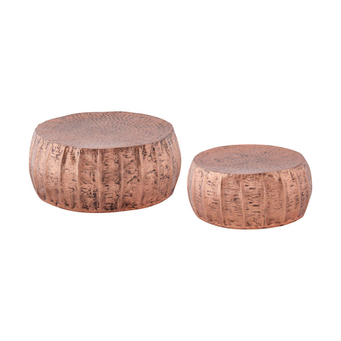 Dimond Home Pascha 2-Piece Metal Accent Table Set (Copper)