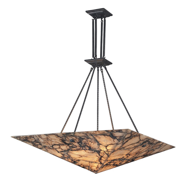Imperial Granite Collection Dark Antique Brass Glass Vintage Fixture Pendant
