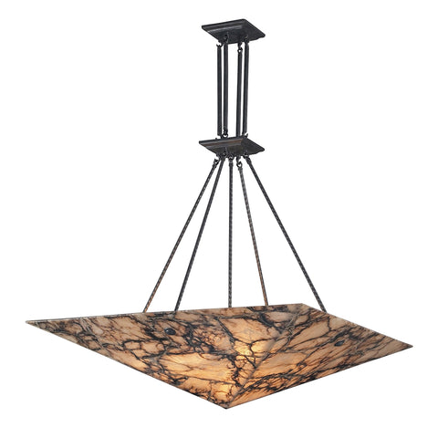 Imperial Granite Collection Dark Antique Brass Glass Vintage Fixture Pendant
