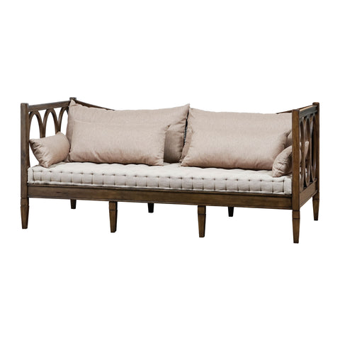Weaver Twin Day Bed Cushions Included Weathered Mahogany Backrest Headboard