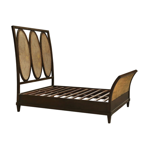 Spotlight Queen Bed Weathered Mahogany Wedge Backrest Support Headboard