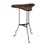 Dimond Home Clover Metal & Wood Side Table (Black & Walnut)