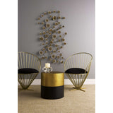 Dimond Home Fabric & Iron Taper Wire Chair (Gold & Black)