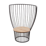 Dimond Home Wood & Metal Carousel Chair (Black & Natural Woodtone)