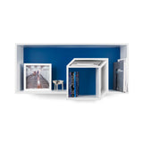 Tema Cubic Wall Shelf (White & Dark Blue)
