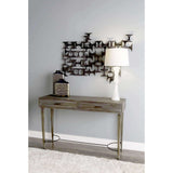 Dimond Home Empire Stretcher Solid Wood & Metal Console Table (Gray)
