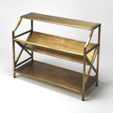 Bookcase - Butler Keats Antique Gold Metal Bookcase