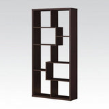 Cube Bookcase - ACME Mileta 8-Shelf Open Wood Bookcase - Espresso Black