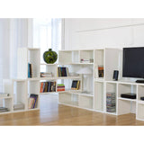 Cube Bookcase - Tema Domino Stackable Wood Bookshelves – White Or Walnut