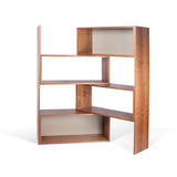 Cube Bookcase - Tema Move Wood Shelving Unit Bookcase – Walnut Brown & Matte Gray