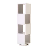 Cube Bookcase - Tema Shell Rotating Wood Bookshelf – White Or Black