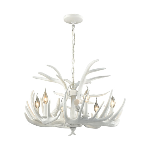 Big Sky 6 Light White Light Vintage Fixture Ceiling Chandelier