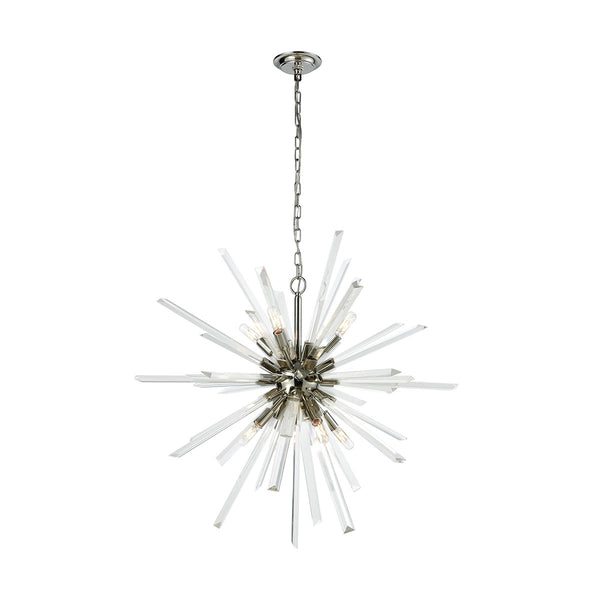 Ice Geist Pendant Clear Crystal Polished Nickel Light Fixture Ceiling Chandelier