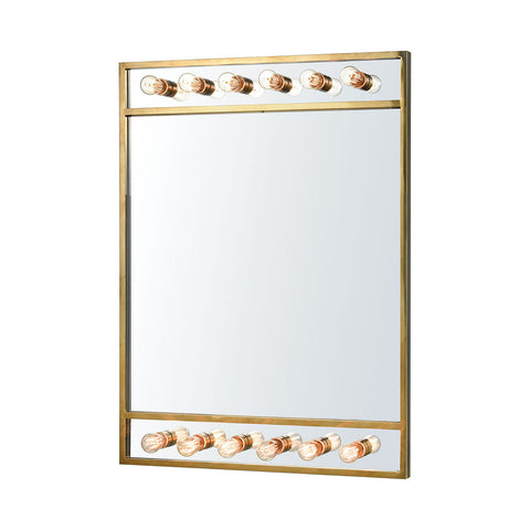 Boffo Light Silver Oxide Gold Material Home Beveled Mounted Wall Mirror