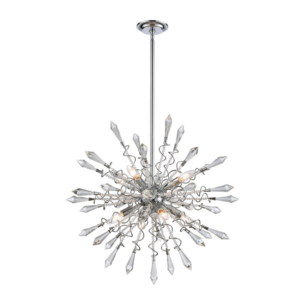 Starbound Medium Polished Chrome Clear Light Vintage Fixture Ceiling Pendant