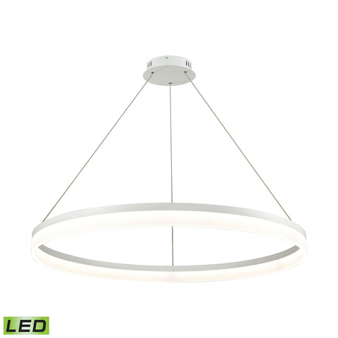 1 Light LED Matte White with Acrylic Diffuser Large Glass Vintage Pendant
