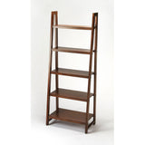 Leaning Bookshelf - Butler Stallings Wood Bookcase - Brown