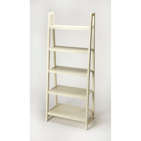Leaning Bookshelf - Butler Stallings Wood Bookcase - White
