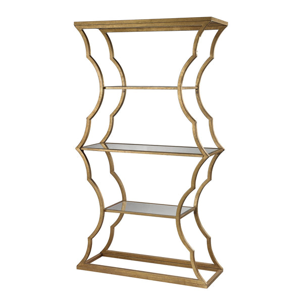 Étagère - Dimond Home Metal Cloud Bookshelf – Antique Gold
