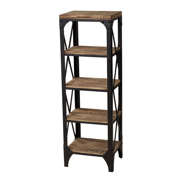 Étagère - Sterling Industrial Metal & Wood Bookshelf