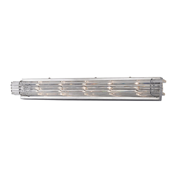 Quebec 5 Light Crystal Bath Bar Chrome Finish Wall Lights Makeup Vanity Light